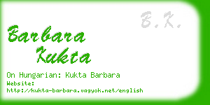 barbara kukta business card